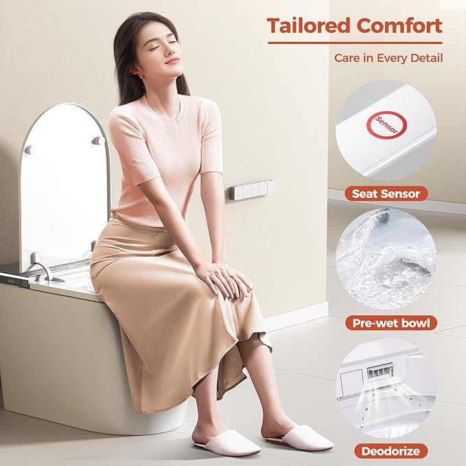 BAYTINA Smart Toilet, One Piece Toilet