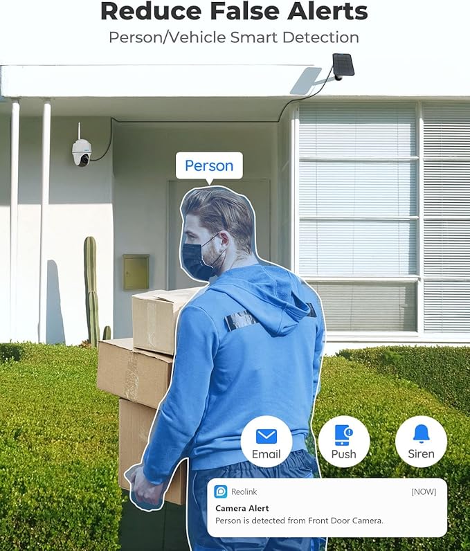 REOLINK Security Cameras Wireless Outdoor, Pan Tilt Solar Powered, 5MP 2K+