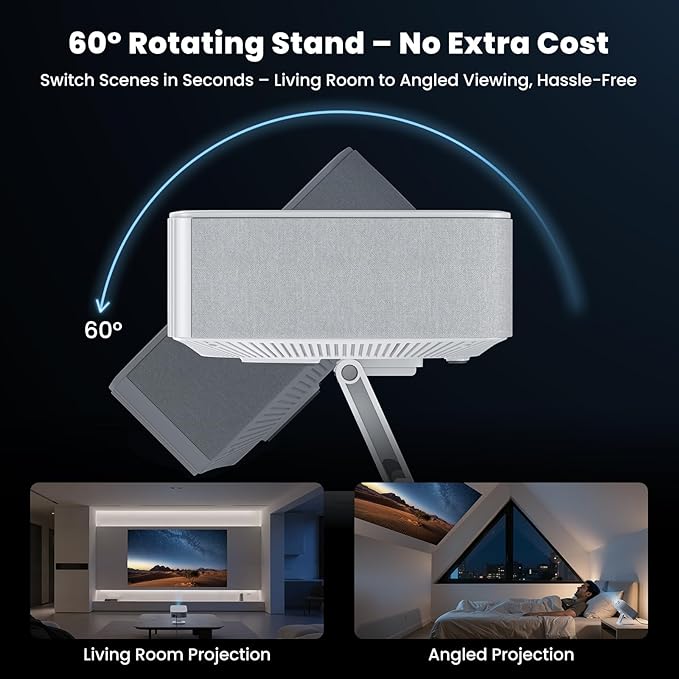 Smart Projector with Wifi and Bluetooth: NICPOW 4K Outdoor Projector,