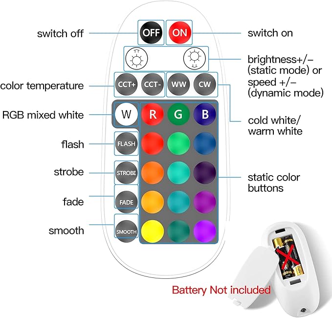 VANANCE Smart Can Light 6 Inch, 2700K-6500K CCT Selectable, RGB Remote LED (4...
