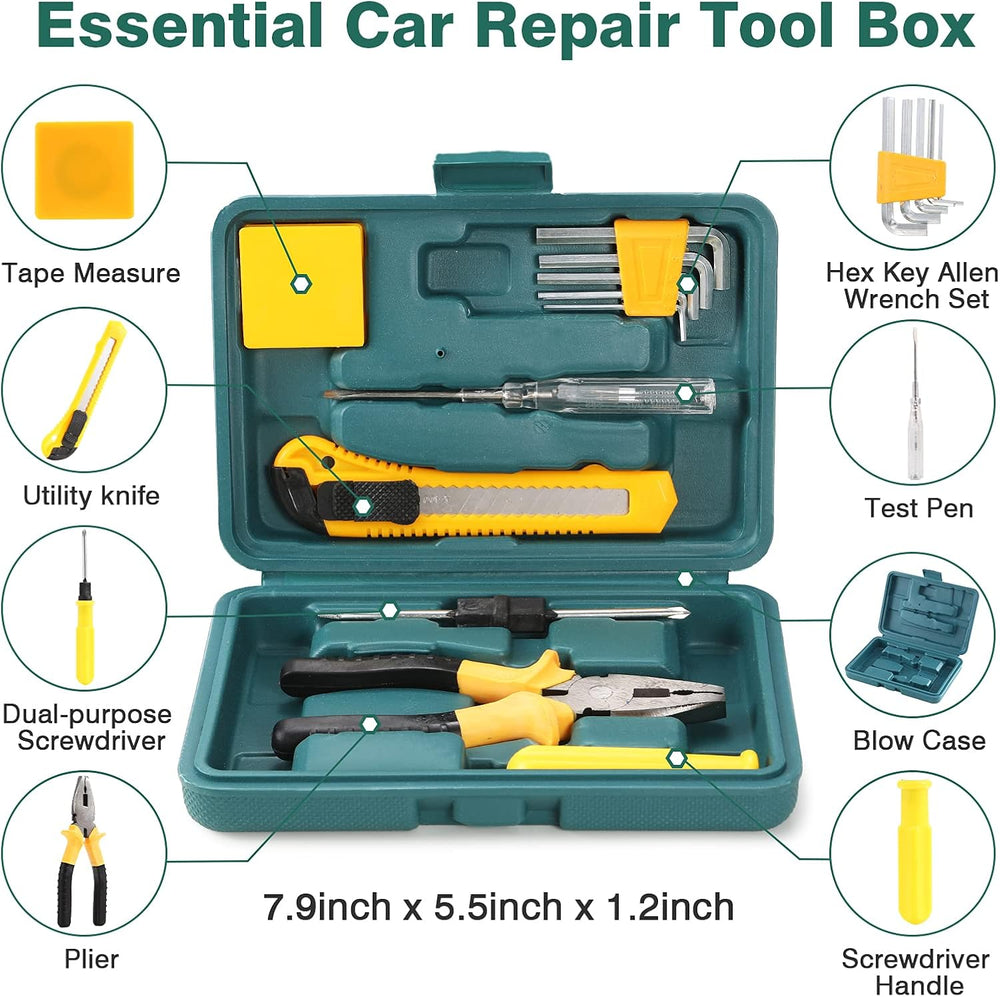 Car Emergency Roadside Kit with Jumper Cables, Vehicle Auto Car Safety Kits