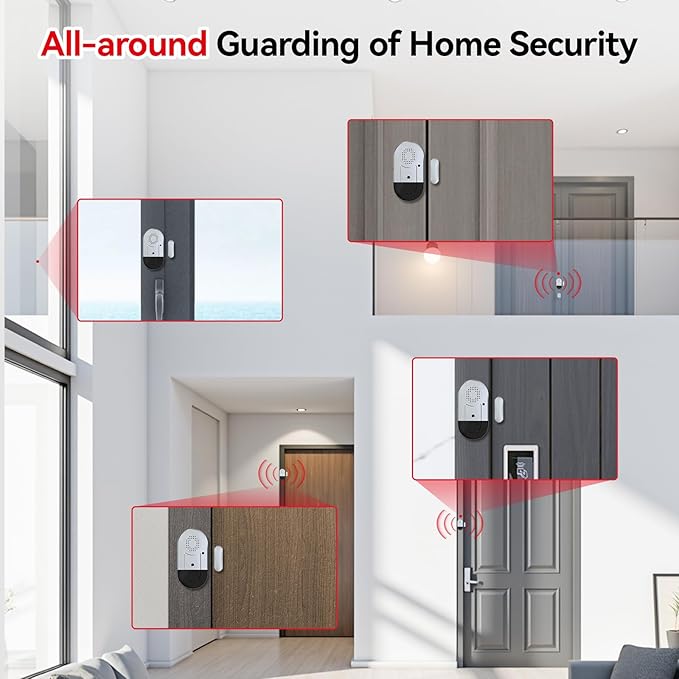 Sanjie Door Alarms When Opened, Door Window Alarm Sensors (10 Pack)