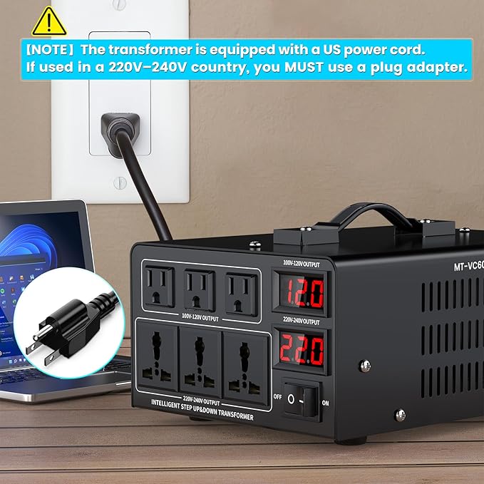 6000W Voltage Converter Transformer Step Up/Down Converter 110/120 Volt