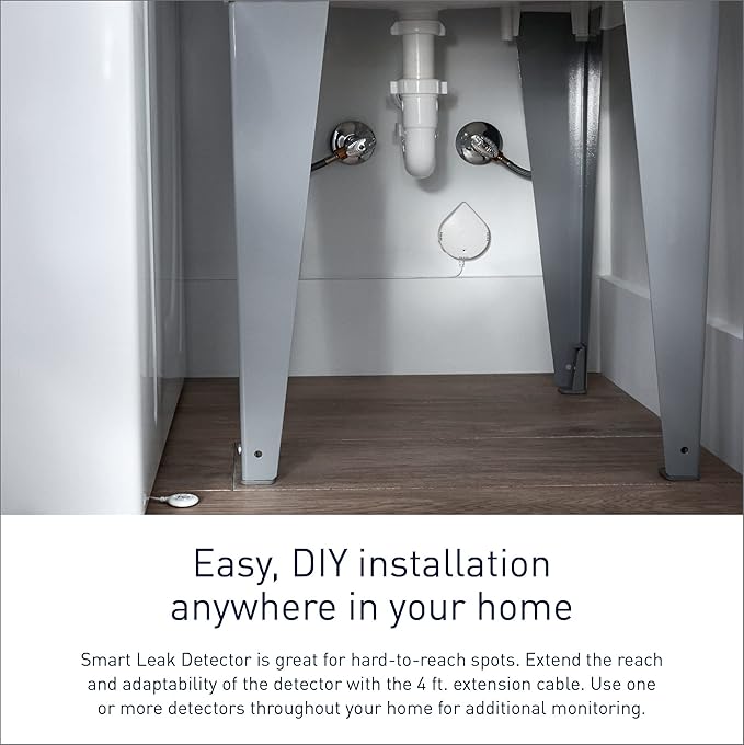 Moen White Flo Smart Water Leak Detector, Water Sensor Alarm (3 pcs)