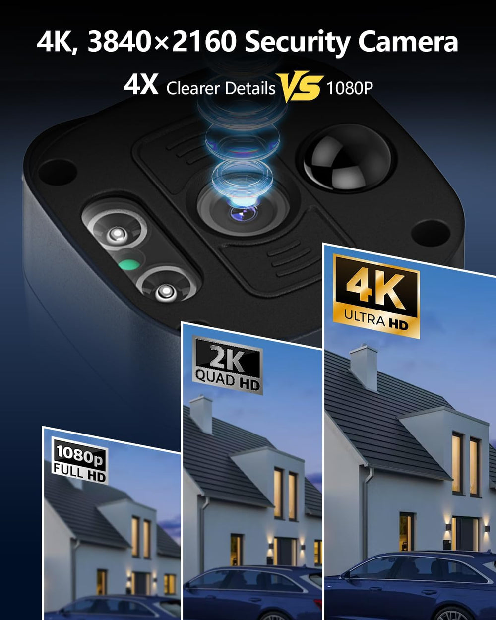 2026 Update 4K 8MP PoE Bullet Outdoor Video Surveillance IP Cameras System