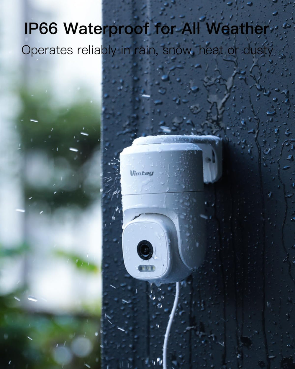 VIMTAG 2.5K Pan/Tilt Wired Outdoor Security Camera for Home, Dual-Band WiFi
