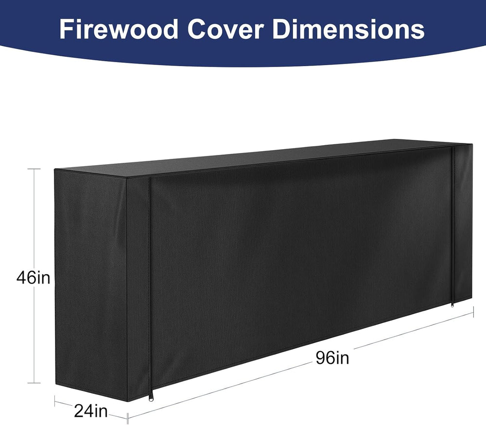 Honest 8ft Firewood Rack Cover, Heavy Duty Waterproof 600d Oxford Outdoor Fir...
