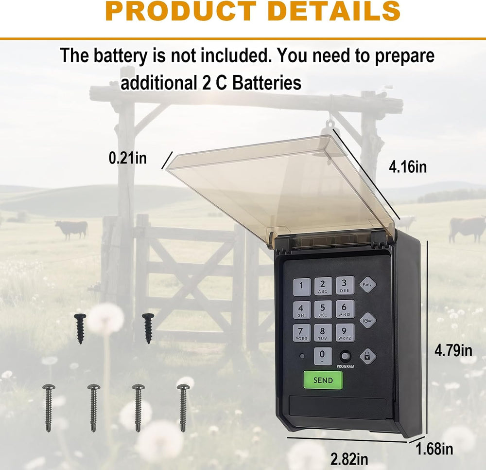 Ghost Premium Wireless Keypad Automatic Gate Opener AXWK Waterproof Cover