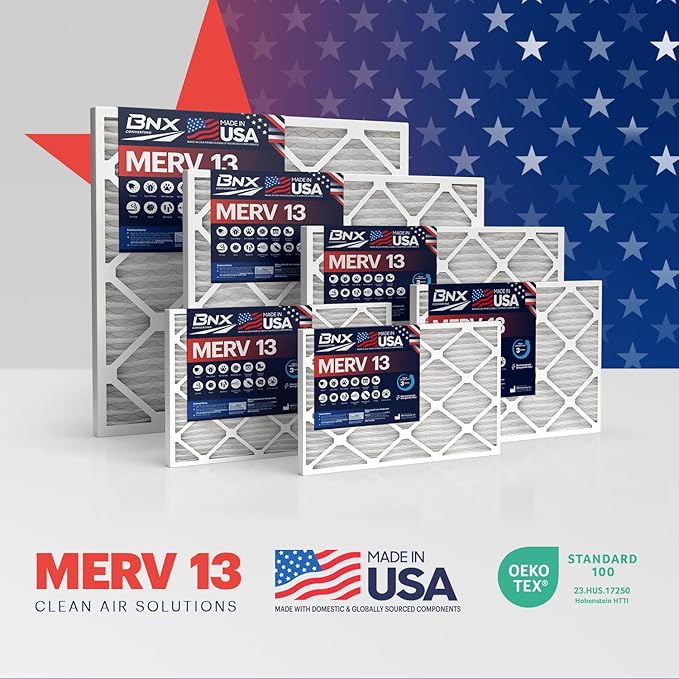 BNX TruFilter 20x20x1 MERV 13 AC Furnace Air Filter (4 Pack)