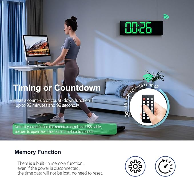 Digital Wall Clock Large Display 16", Digital Clock