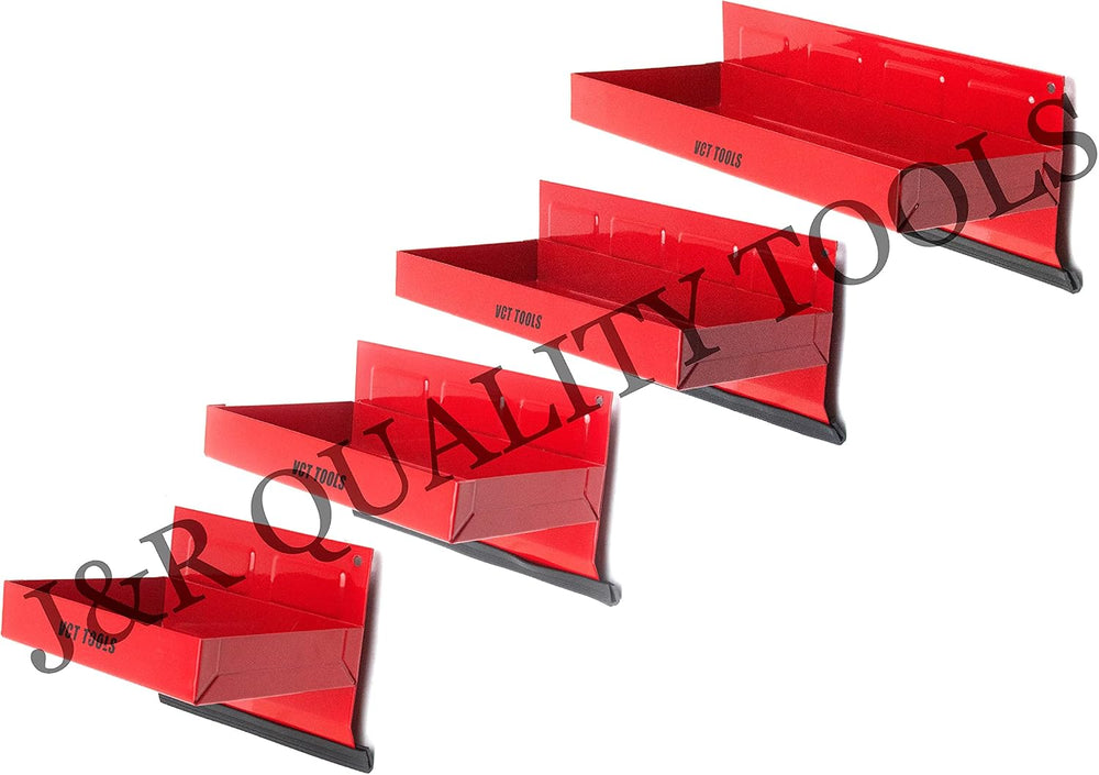 VCT 4pc Magnetic Toolbox Tray Set Tool Box Cabinet Side Shelf Storage Van Wor...