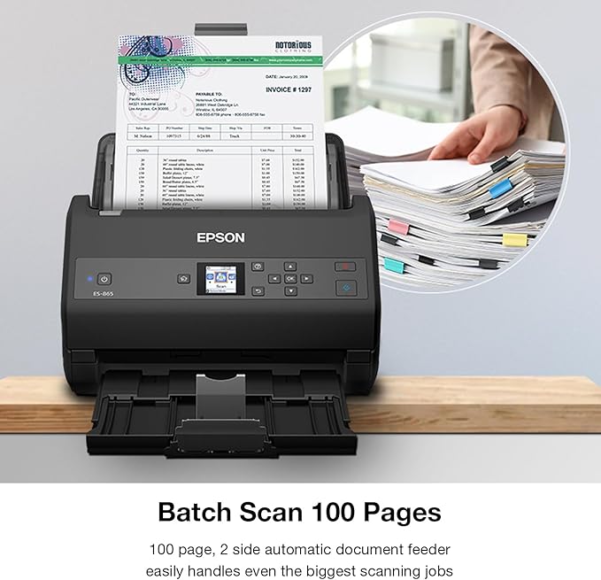 Epson Workforce ES-865 High Speed Color Duplex Document Scanner