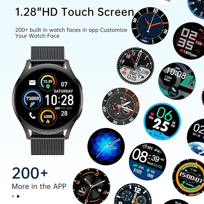 Smart Watch for Men Women Fitness: Waterproof Make/Answer Call Smart Watches