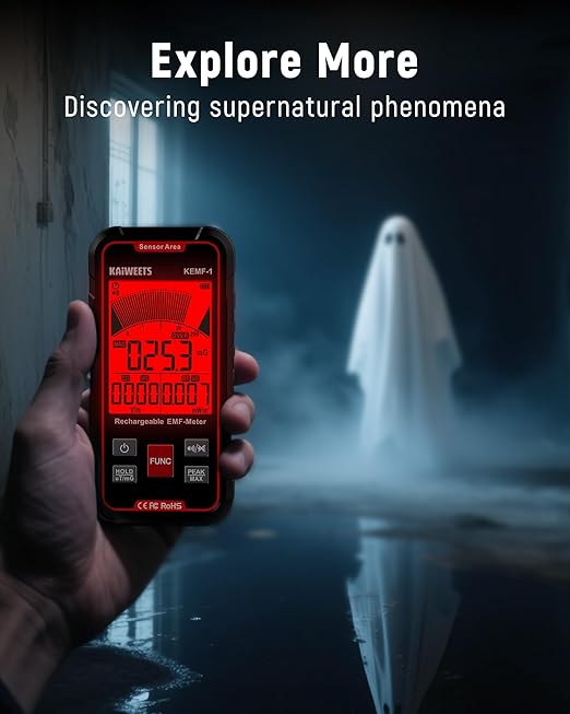 KAIWEETS EMF Detector, 3-in-1 Handheld EMF Meter Detects EF, WiFi Signal