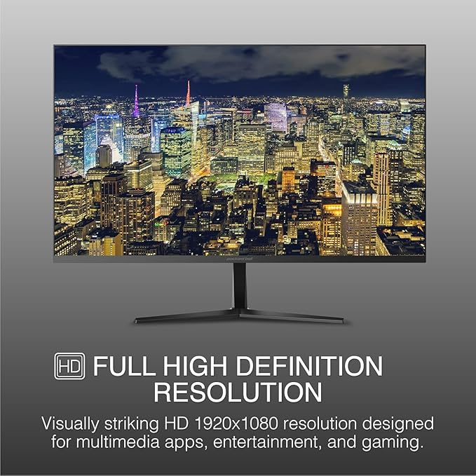 Packard Bell airFrame 27" FHD Monitor, VESA Mount Compatible, Tilt Adjus...