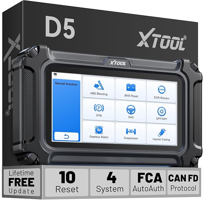 XTOOL D5 Car Code Reader and Reset Tool, Engine ABS SRS Transmission Car