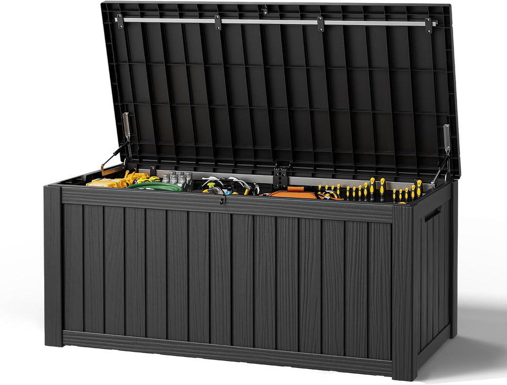 Outdoor Deck Storage Box,Resin Deck Boxes Indoor and outdoor, Waterproof Stor...