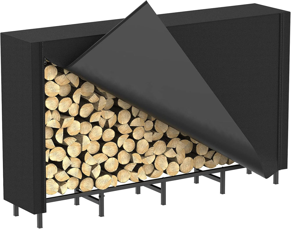 CADUKE Firewood Rack Outdoor with Cover 5.3ft Firewood Log Rack for Fireplace...