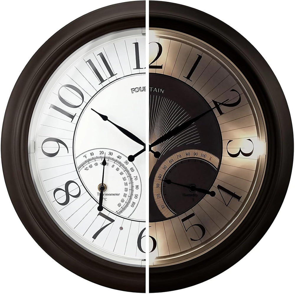 FOUNTAIN DESIGNS 18 Inch Illuminated in/Outdoor Clock
