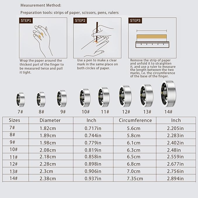 Smart Ring for Women Men – Activity Tracker Ring