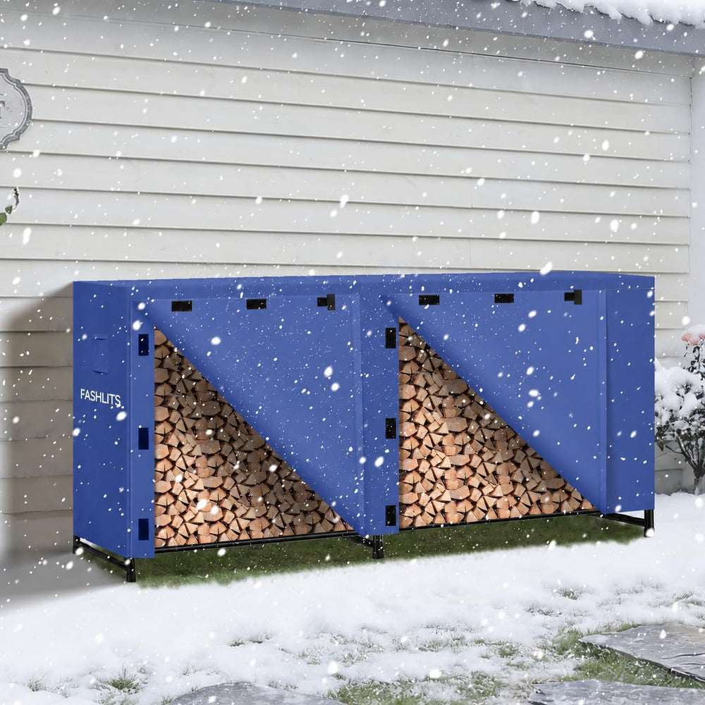 8ft Firewood Rack Cover, Waterproof Heavy Duty 600D Oxford
