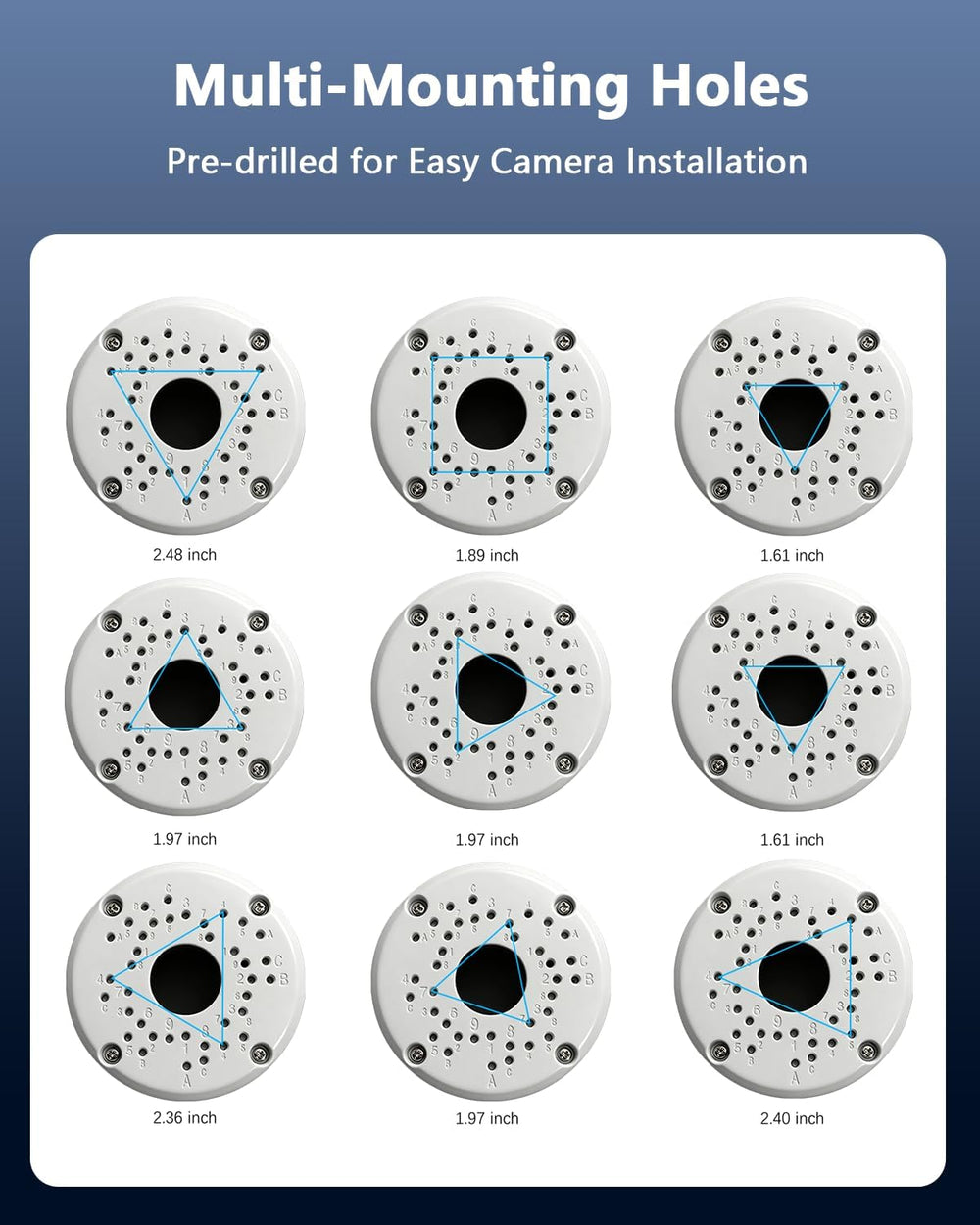 Metal Aluminum IP66 Waterproof Bullet Security Camera Junction Box, 4Pack