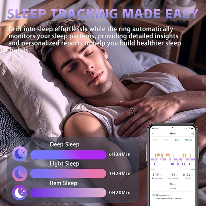 Smart Ring for Men Women – Fitness Tracker Ring