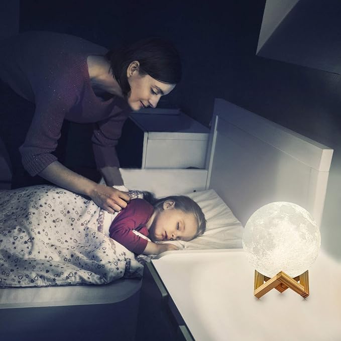 PRUGNA Moon Lamp, 1200mAh Ultra-Long Endurance Night Light, 7.1" 16 Colo...