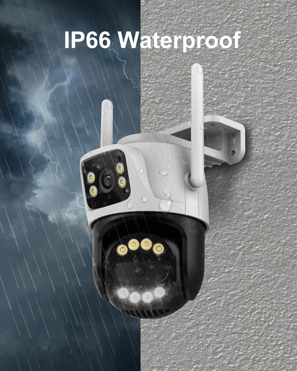 6MP Dual Lens 2.4GHz WiFi Security Camera Outdoor PTZ