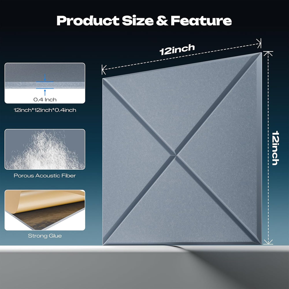 Sonicism 22 Pack X-Lined Acoustic Panels