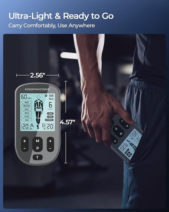 KingPavonini 3-in-1 TENS Unit Muscle Stimulator