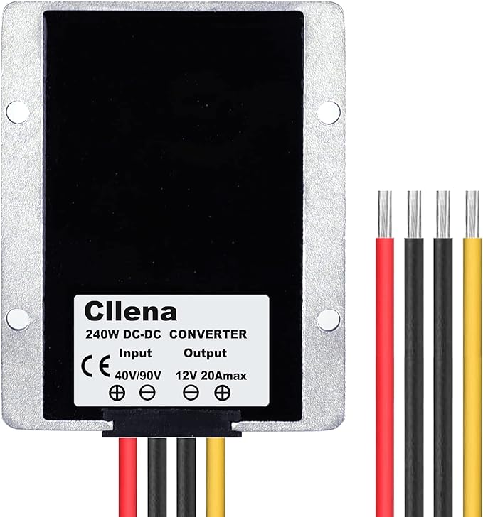 Cllena DC 40V-90V to 12V Converter Voltage Regulator Reducer 48V 60V 72V Step