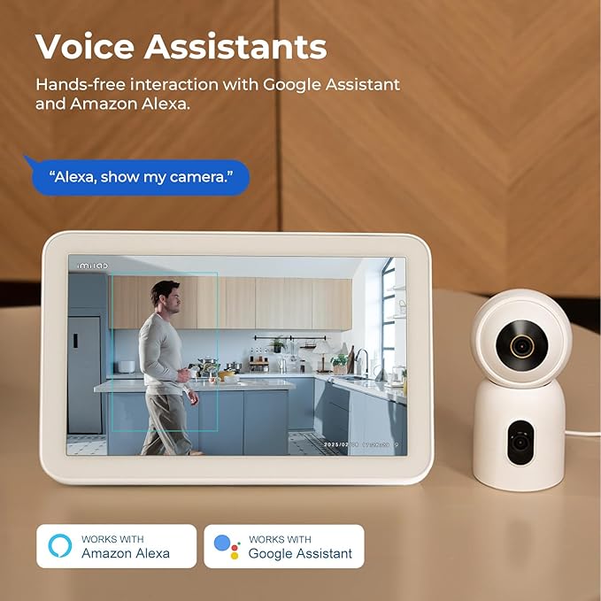 IMILAB C30 Dual Security Camera Indoor, 3K+3K Lens Pet/Baby Monitor Camera