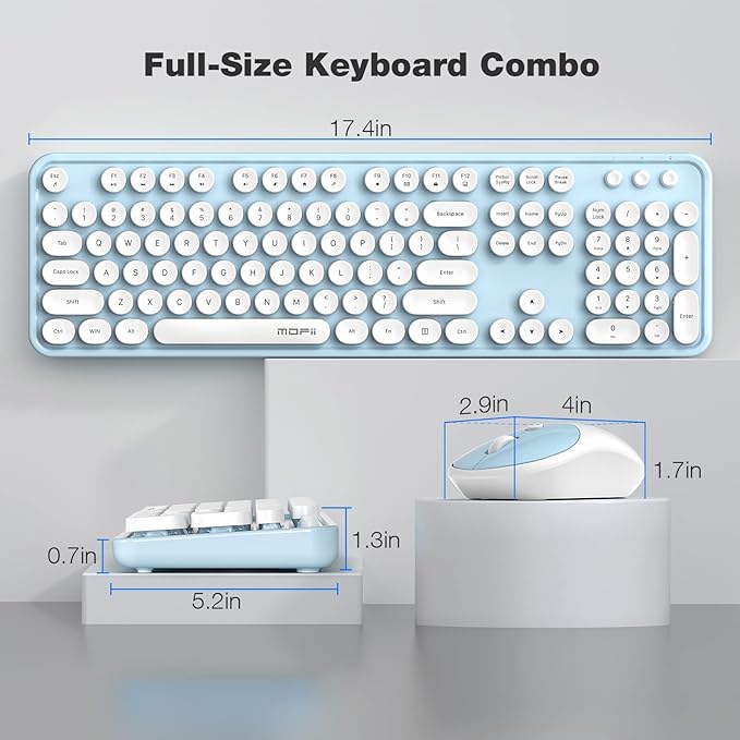 MOFII Wireless Keyboard and Mouse Combo, Computer Full Size 2.4G Plug and Play