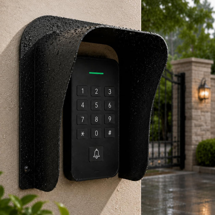 2 Pack Ring Doorbell Cover Weatherproof, Large Metal Ring Doorbell Protector, Access Control Rain Cover, Outdoor Keypad Cover Protector, Ring Video Doorbell Waterproof Cover, Camera Doorbell Cover