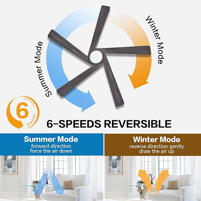 WINGBO 54 Inch DC Ceiling Fan
