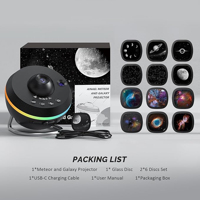 Ainael Galaxy Projector, Star Projectors Home Planetarium Space Ceiling Starry