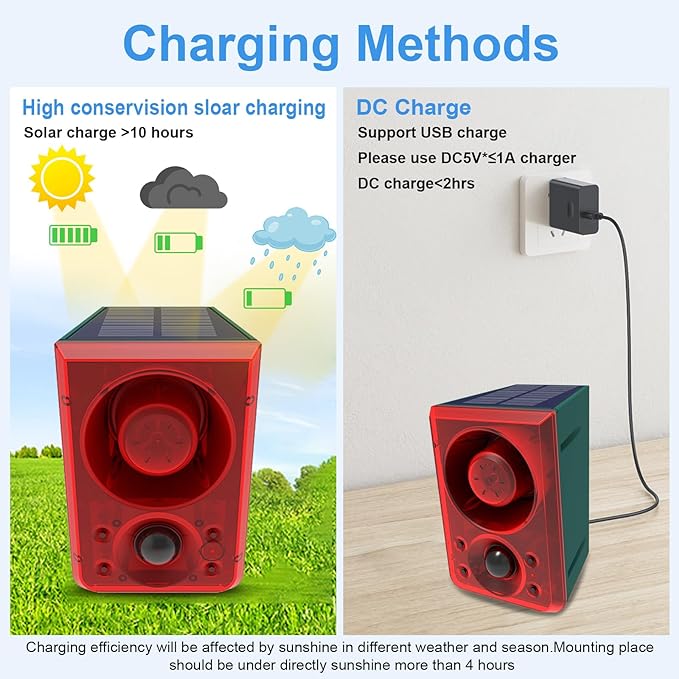 ChunHee Solar Outdoor Motion Sensor Alarm