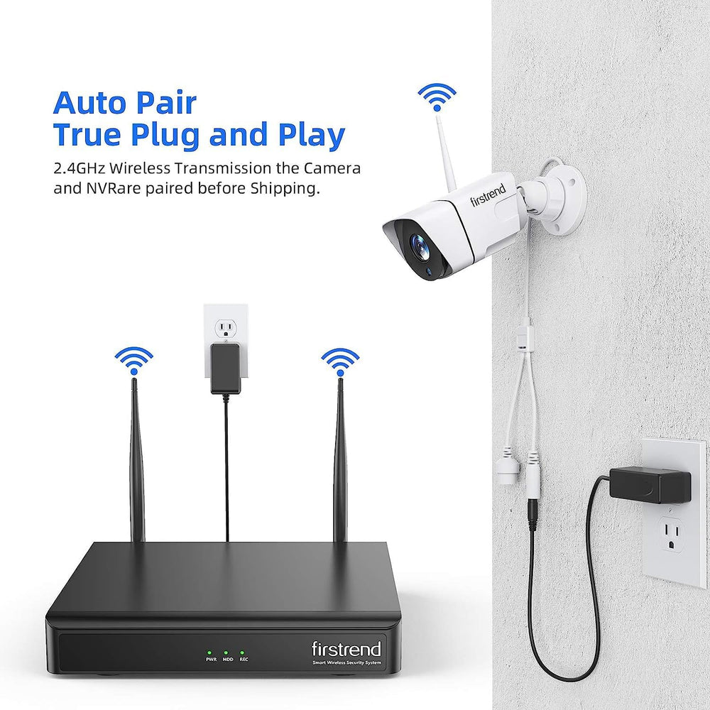 Wireless Security Camera System, Firstrend 8CH 1080P Wireless NVR System