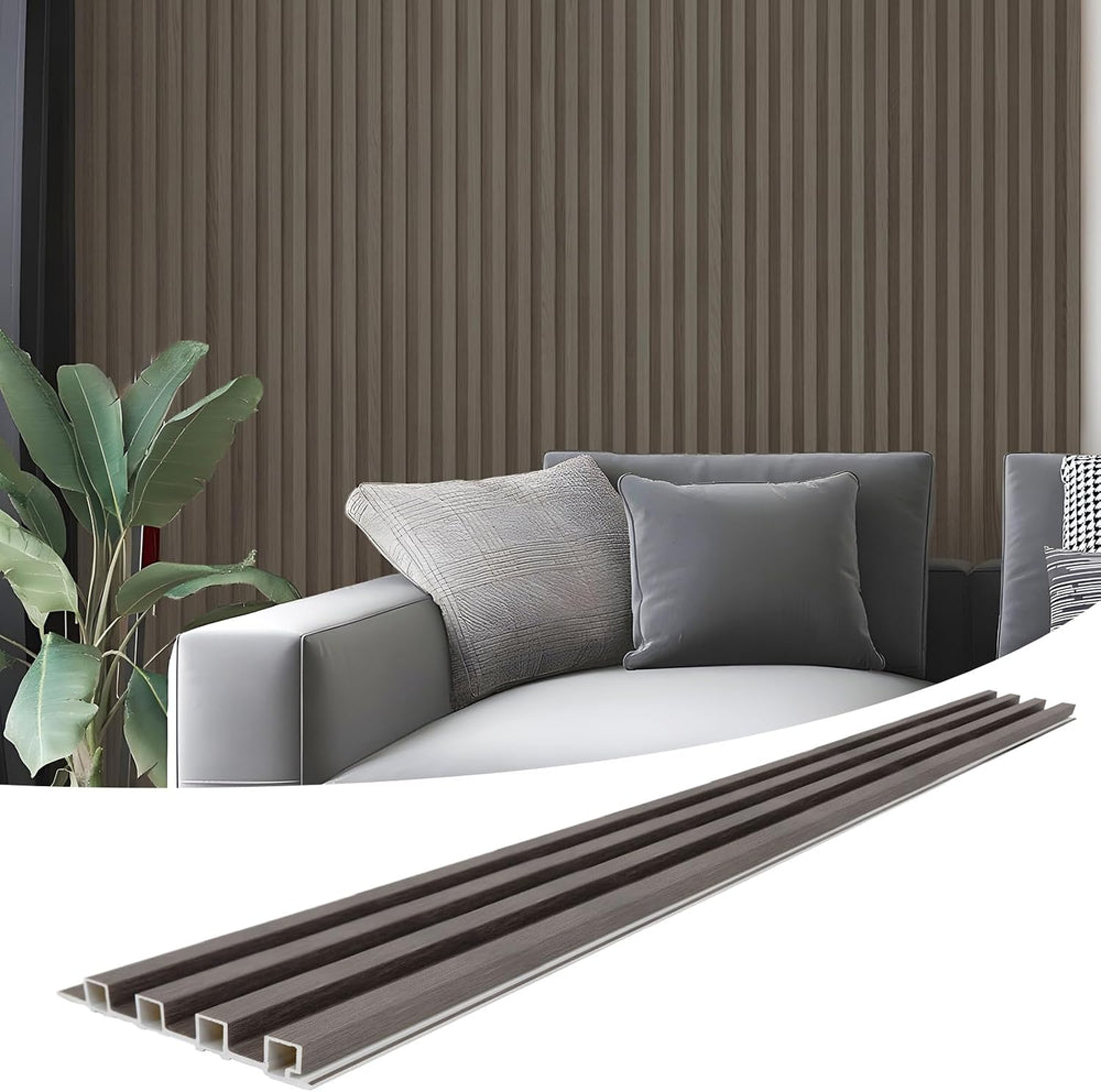 Art3d 8-Pack 96 x 6in. WPC Acoustic Slat Wall Panel