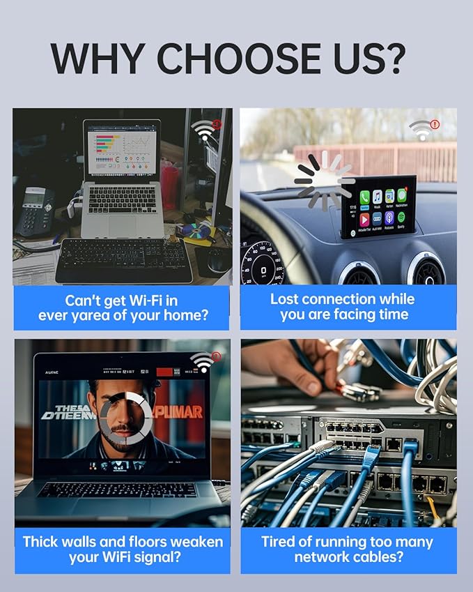 WiFi Extender, WiFi Extender Signal Booster Dual-Band AC1200Mbps 10X Faster