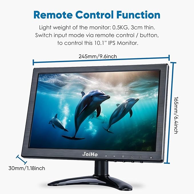 JaiHo 10.1 Inch Small IPS Monitor 19201200 Resolution 60Hz HD Display Screen