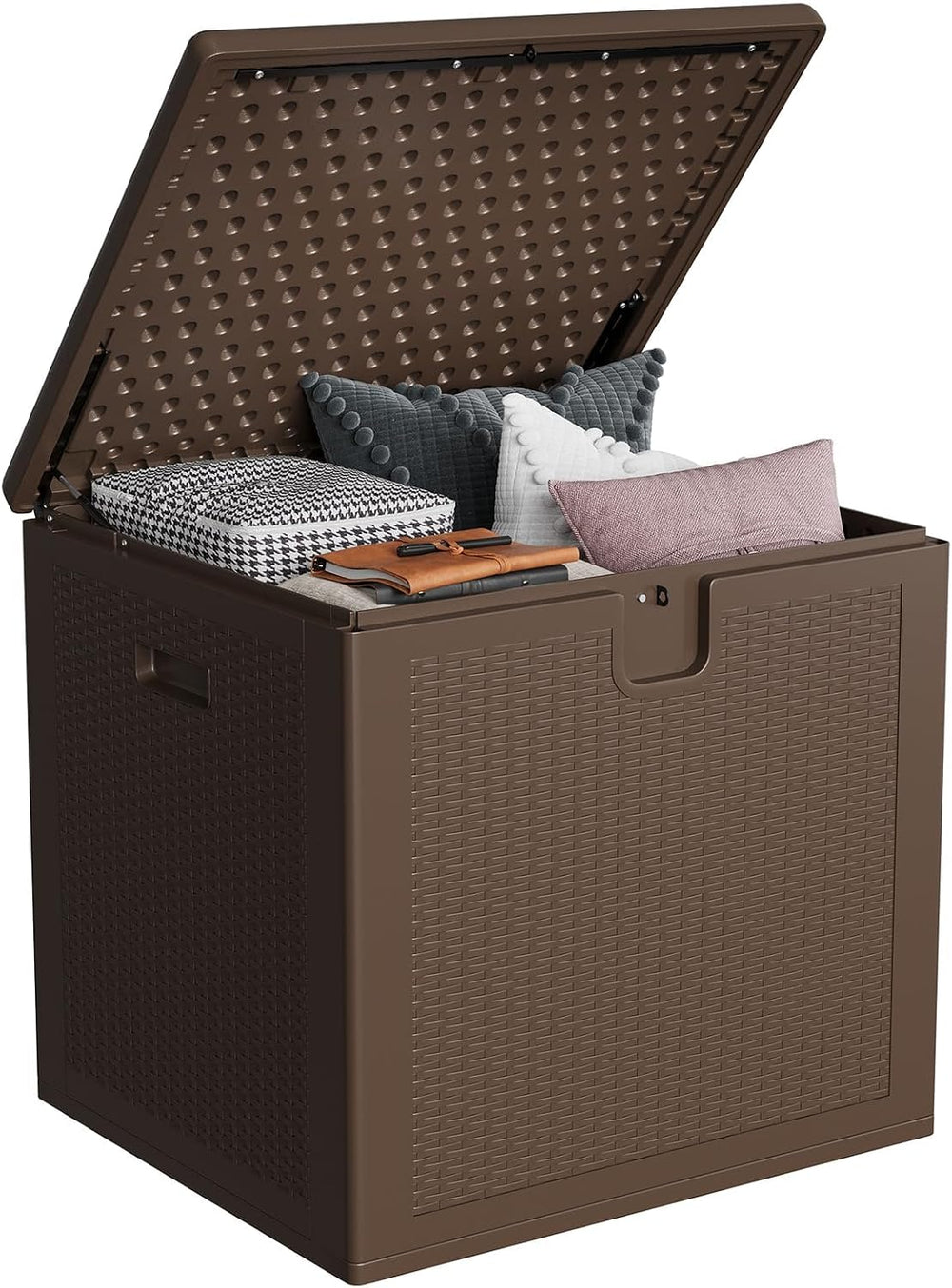 IDEALHOUSE 80 Gallon Resin Deck Box, Waterproof Outdoor Storage Box with Lock...