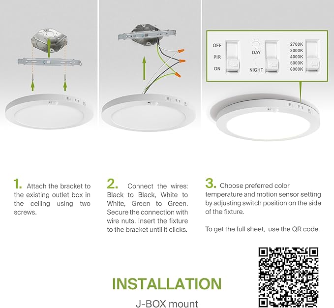 ASD LED 12" Round Flush Mount Ceiling Light Fixture, Low Profile Surface...