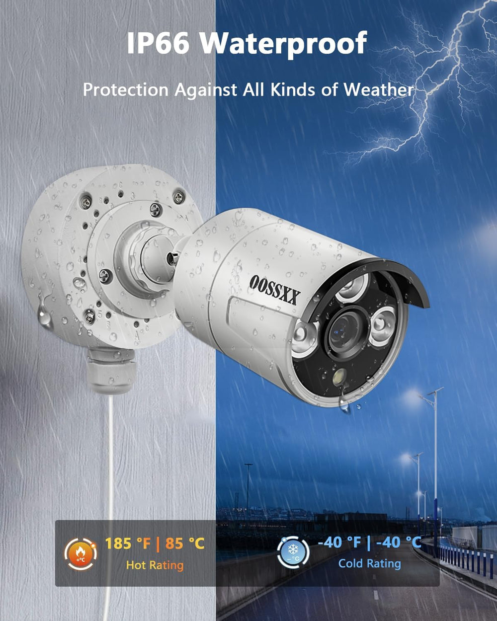 Metal Aluminum IP66 Waterproof Bullet Security Camera Junction Box, 4Pack