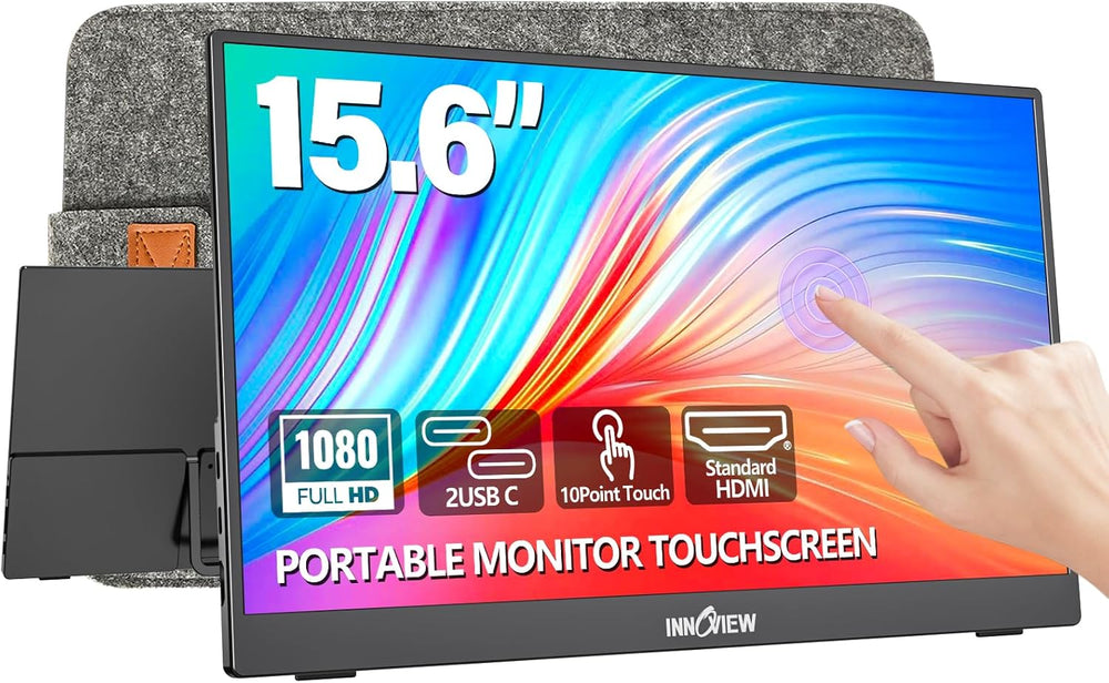 InnoView Portable Monitor Touchscreen 15.6" 1080P 10-Point Touch Screen ...