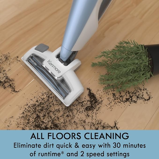 Kenmore DS1020 16V Cordless Stick Vacuum Lightweight 2-in-1 Handheld, LED