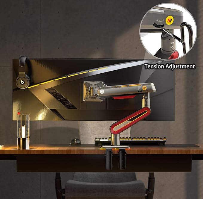NB Designer Gaming Monitor Arm for 32 to 60 Inches Screen, Load up to 20 kg