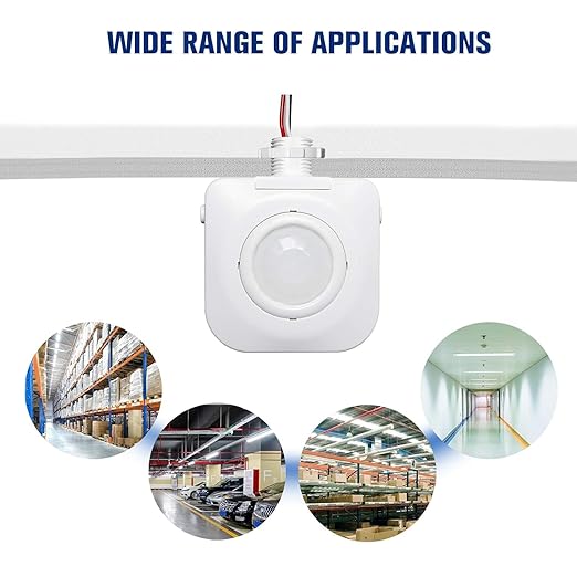 ECOELER High-Bay Occupancy Sensor Switch, 360° Passive Infrared PIR Ceiling (...
