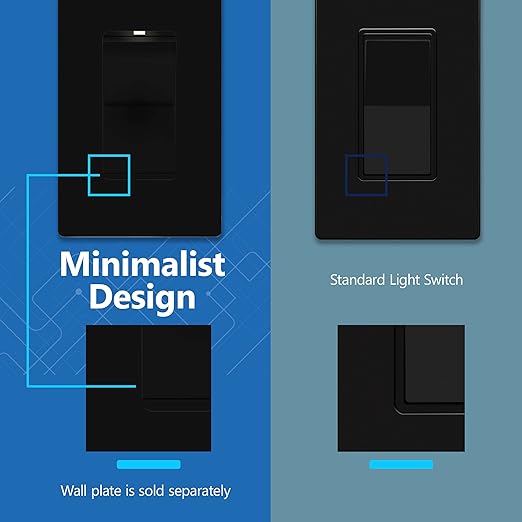 LIDER Minimalist Design Matte Finish Lighted Decorator Switch (10-Pack)